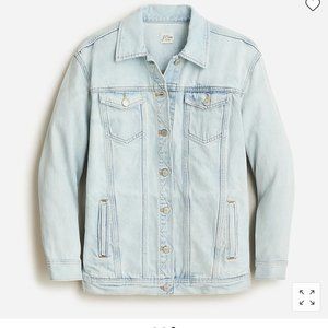 JCrew Relaxed Denim Jacket in Waterside Wash–Sz Small NWOT